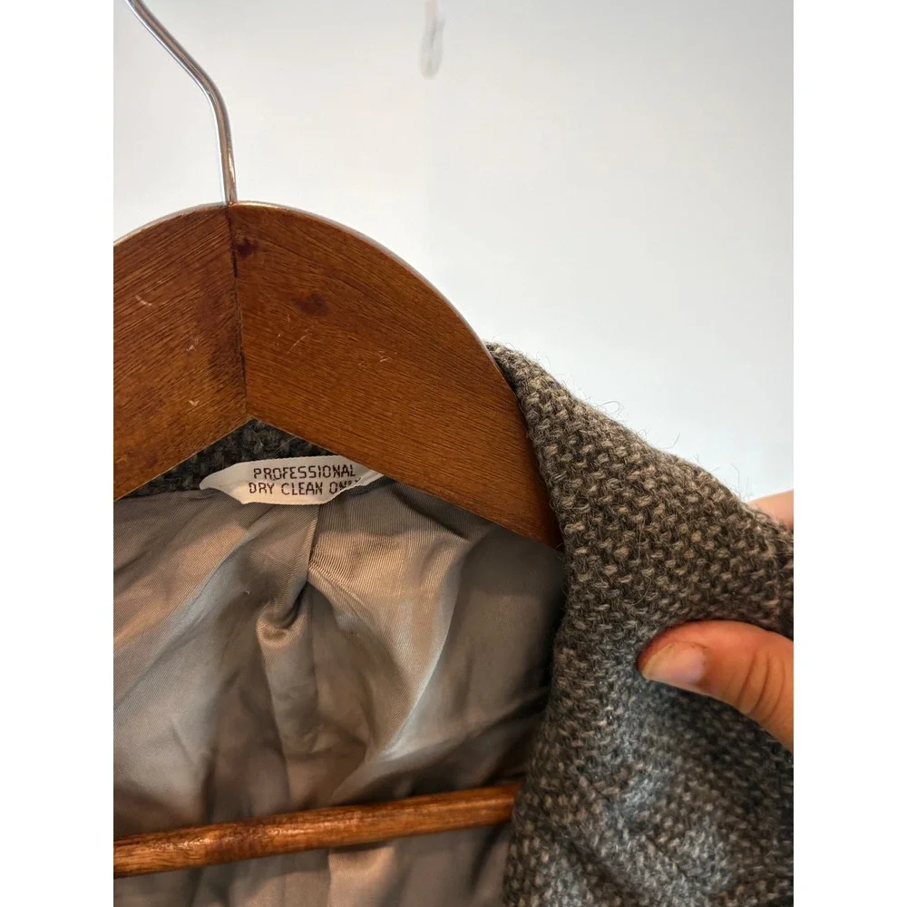 Ron Chereskin Sport Coat Men Medium Grey Tweed Wool Single Button Blazer Vintage